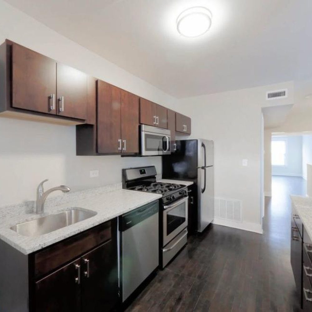 3249–51 N. Damen Ave.: After · renovated kitchen, 2024