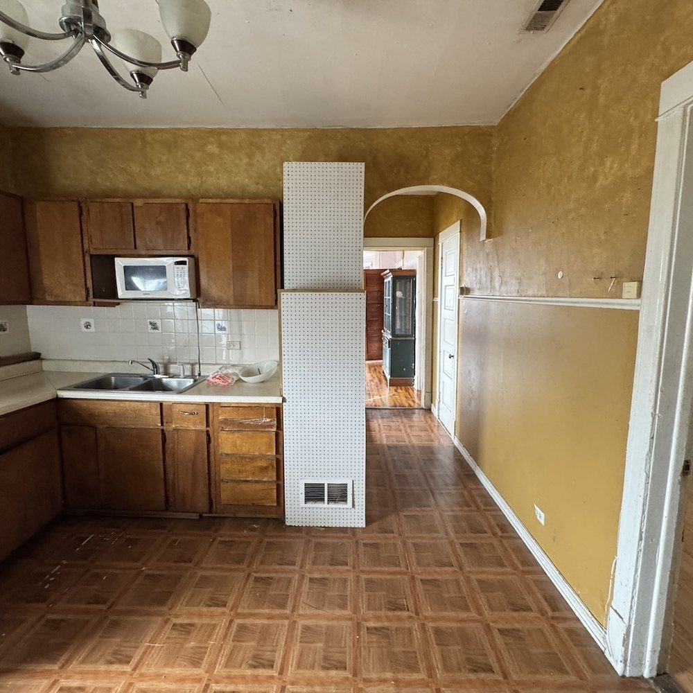 3801 N. Albany Ave.: As bought · kitchen